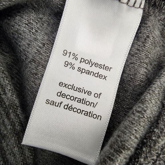 Maurices Womens Sweatshirt Gray Plaid Reindeer Cowl Neck Pullover Cozy Medium - Picture 9 of 11